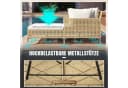 COSTWAY Loungebett Outdoor Sonnenliege 2 Personen Rattan Beige Bild 4