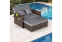 COSTWAY Loungebett Rattan 2-Personen 3 in 1 Bild 1