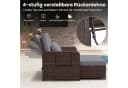 COSTWAY Loungebett Rattan 2-Personen 3 in 1 Bild 3