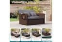 COSTWAY Loungebett Rattan 2-Personen 3 in 1 Bild 4