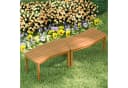 COSTWAY Gartenbank 2er Set Akazienholz Wetterfest Bild 1