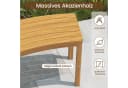COSTWAY Gartenbank 2er Set Akazienholz Wetterfest Bild 5