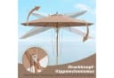COSTWAY Sonnenschirm Ø 270cm Gartenschirm Braun Bambus Bild 3