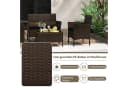 COSTWAY Balkonset 4-tlg. Rattan mit Zweisitzer, 2 Stühlen, Tisch & Kissen Bild 5