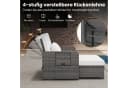 COSTWAY Loungebett mit verstellbarer Rückenlehne und Stauraum Bild 3
