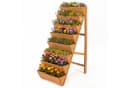 COSTWAY Blumenkasten Vertikales Hochbeet Tannenholz Orange Bild 2
