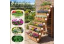 COSTWAY Blumenkasten Vertikales Hochbeet Tannenholz Orange Bild 3