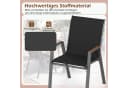 COSTWAY Gartenstuhl 2er Set Stapelbar mit Armlehnen Schwarz Bild 3