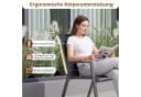 COSTWAY Gartenstuhl 2er Set Stapelbar mit Armlehnen Schwarz Bild 4
