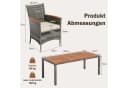 COSTWAY Garten-Essgruppe 9-tlg. Grau Rattan mit Kissen Bild 5