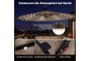 COSTWAY Sonnenschirm mit LED & Ständer 300 cm Ampelschirm drehbar Bild 1