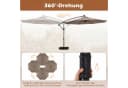 COSTWAY Sonnenschirm mit LED & Ständer 300 cm Ampelschirm drehbar Bild 5