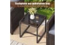 COSTWAY Balkonset 3-tlg. Grau PE-Rattan mit Kissen Bild 3