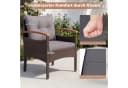 COSTWAY Balkonset 5-tlg. Rattan mit Kissen Braun/Beige Bild 4