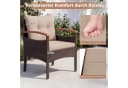 COSTWAY Balkonset Rattan 5-tlg. Braun mit Kissen Bild 4