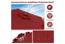 COSTWAY Sonnenschirm rot mit LED-Solar-Beleuchtung und Kurbel Bild 3