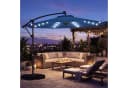 COSTWAY Sonnenschirm Balkonschirm 300 cm blau mit LED Bild 2