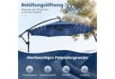 COSTWAY Sonnenschirm Balkonschirm 300 cm blau mit LED Bild 4