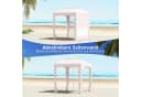 COSTWAY Faltzelt Strandzelt rosa höhenverstellbar mit Seitenwand Bild 3