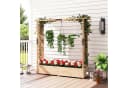 COSTWAY Blumenkasten Hochbeet mit Rankgitter Tannenholz Bild 1