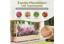 COSTWAY Blumenkasten Hochbeet mit Rankgitter Tannenholz Bild 3
