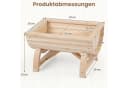 COSTWAY Blumenkasten 2er Set Hochbeet Tannenholz Natur Bild 5