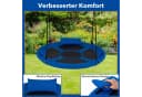 COSTWAY Nestschaukel mit Kissen & Griffe, blau, für 2-3 Kinder Bild 1