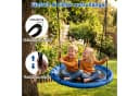 COSTWAY Nestschaukel mit Kissen & Griffe, blau, für 2-3 Kinder Bild 4