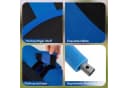 COSTWAY Nestschaukel mit Kissen & Griffe, blau, für 2-3 Kinder Bild 5