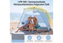 COSTWAY Strandmuschel Zelt 4 Personen Pop-up mit UV-Schutz Bild 1