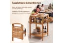 KOMFOTTEU Gartentisch Grilltisch mit Ablage Akazienholz Bild 4