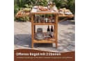 KOMFOTTEU Gartentisch Grilltisch mit Ablage Akazienholz Bild 5