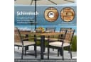 COSTWAY Gartentisch rechteckig Akazie Schwarz Bild 3
