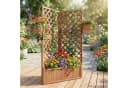 COSTWAY Eck-Blumenkasten mit Spalier Fichtenholz Braun Bild 2