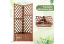 COSTWAY Eck-Blumenkasten mit Spalier Fichtenholz Braun Bild 5
