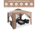 COSTWAY Gartenpavillon UV 50+ Wasserdicht mit Doppeldach Bild 1