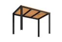 TLGREEN Gartentisch 110x70cm WPC Balkontisch Rechteckig Schwarz Bild 1