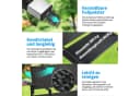 TLGREEN Gartenbank Polyrattan Sitzbank Wetterfest 2-Sitzer Parkbank Schwarz Bild 4