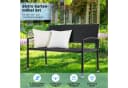 TLGREEN Gartenbank Polyrattan Sitzbank Wetterfest 2-Sitzer Parkbank Schwarz Bild 5