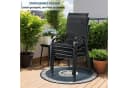 TLGREEN Stapelstuhl Gartenstühle Hochlehner Schwarz Stahlgestell 4 St Bild 5
