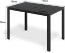 TLGREEN Gartentisch 110x70 cm Balkontisch Wetterfest Aluminium Rahmen WPC Tischplatte Bild 3