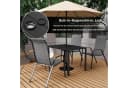 TLGREEN Gartentisch 110x70 cm Balkontisch Wetterfest Aluminium Rahmen WPC Tischplatte Bild 4