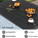 TLGREEN Gartentisch 110x70 cm Balkontisch Wetterfest Aluminium Rahmen WPC Tischplatte Bild 5
