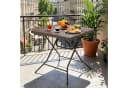 TLGREEN Gartentisch Klappbar Holzoptik 80x80x74cm Bild 2