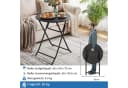 TLGREEN Gartentisch Rund 60cm Holz-Optik Klappbar Bild 3