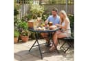 TLGREEN Gartentisch Rund Klappbar 80cm Holz-Optik Wetterfest Bild 1
