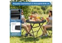 TLGREEN Gartentisch Rund Klappbar 80cm Holz-Optik Wetterfest Bild 5