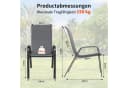 TLGREEN Stapelstuhl Gartenstuhl Textilene Stahlgestell Bild 3