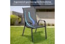 TLGREEN Stapelstuhl Gartenstuhl Textilene Stahlgestell Bild 5