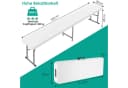 TLGREEN Gartenbank 2pcs Klappbar 181cm HDPE Stahlgestell Bild 1